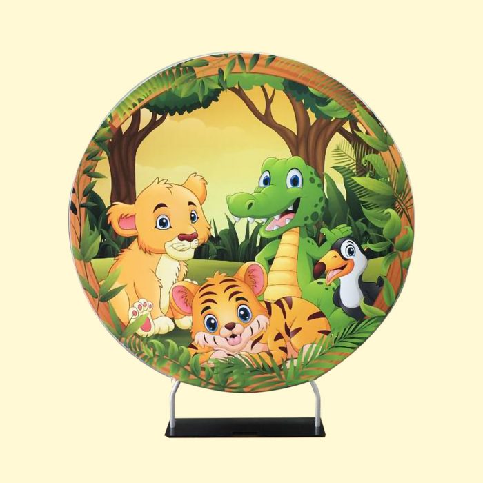 Portable Round &amp; 3D Tension Fabric Backdrops (2000mm Diameter) | Circle Media Walls