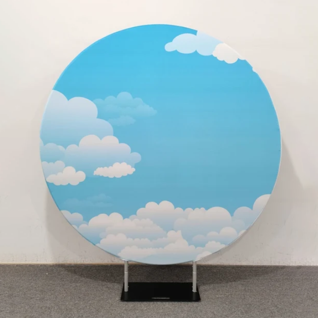 Portable Round &amp; 3D Tension Fabric Backdrops (2000mm Diameter) | Circle Media Walls