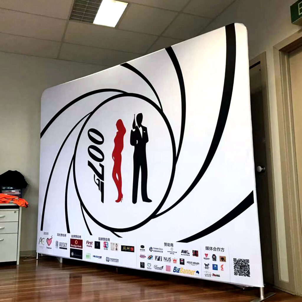 Portable Slimline Exhibition Display Wall | Straight Tension Fabric Backdrop