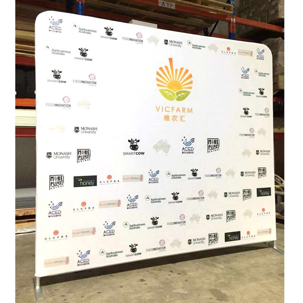 Portable Slimline Exhibition Display Wall | Straight Tension Fabric Backdrop