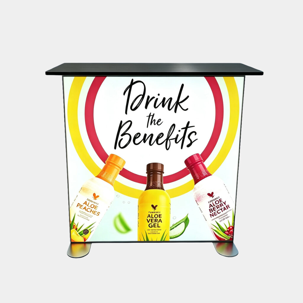 Premium SEG Side-Lit Exhibition Counter | Expo Table Display