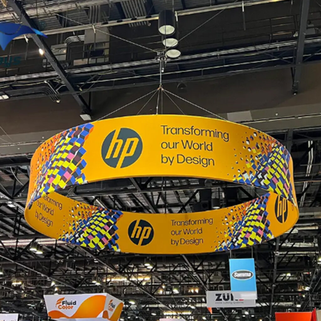 Round Hanging Banner | Sky Hanging Fabric Displays