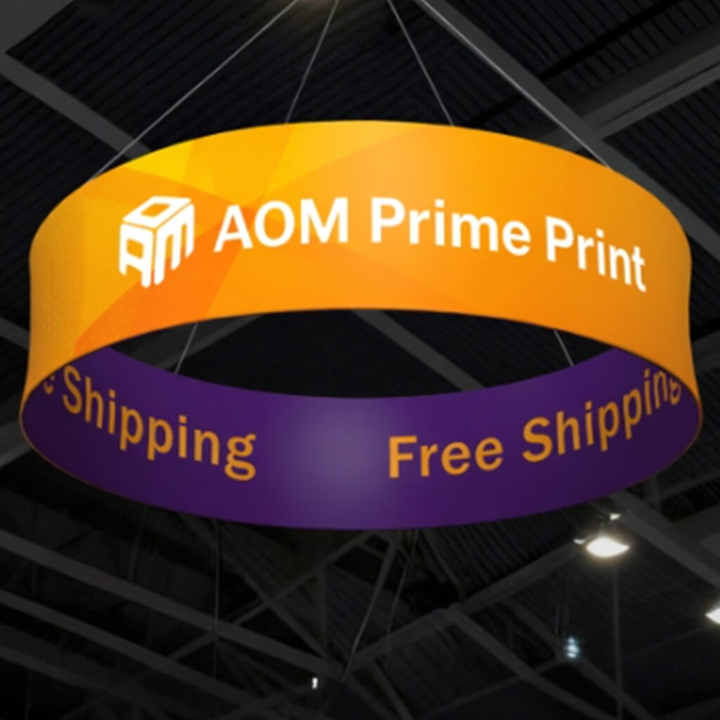 Round Hanging Banner | Sky Hanging Fabric Displays