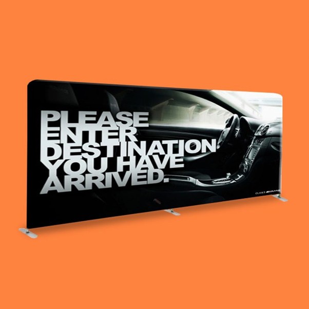 Portable Slimline Exhibition Display Wall | Straight Tension Fabric Backdrop