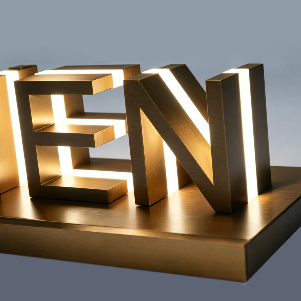 Sandwich Luminous Letters | Mid-Lit Glowing 3D Signs