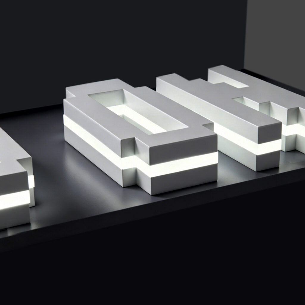 Sandwich Luminous Letters | Mid-Lit Glowing 3D Signs
