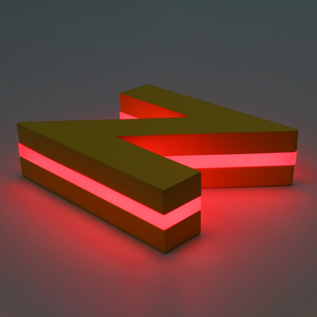 Sandwich Luminous Letters | Mid-Lit Glowing 3D Signs