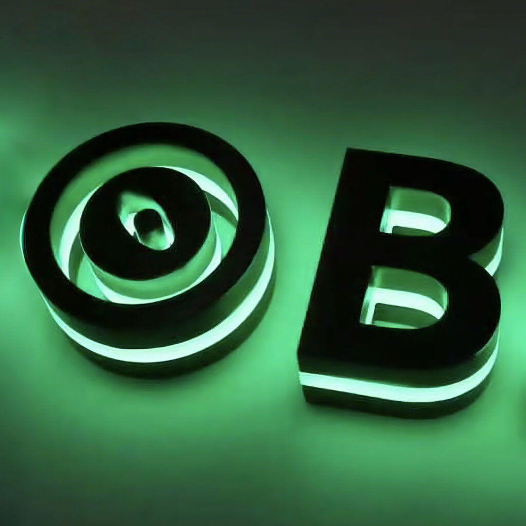 Sandwich Luminous Letters | Mid-Lit Glowing 3D Signs