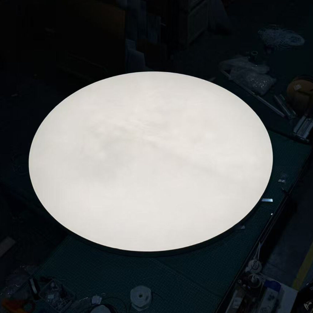 Single Side Round Fabric Lightbox | Large Circle LED SEG Lightbox