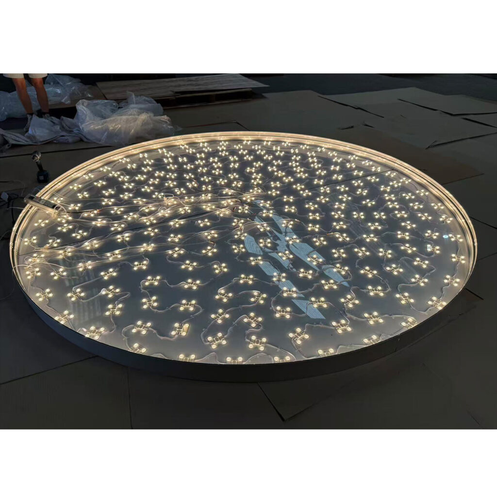 Single Side Round Fabric Lightbox | Large Circle LED SEG Lightbox
