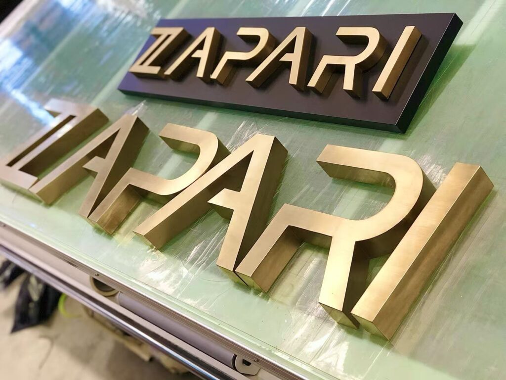 Stainless Steel Channel Letters | Non-Illuminated Metal Fabricated Signs