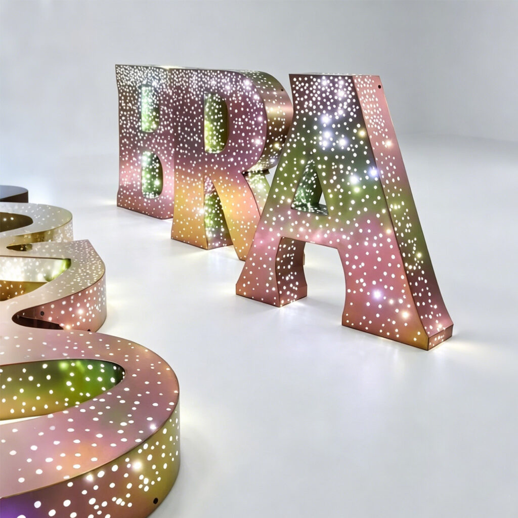 Starlight Backlit Channel Letter Sign | Perforated LED Letters
