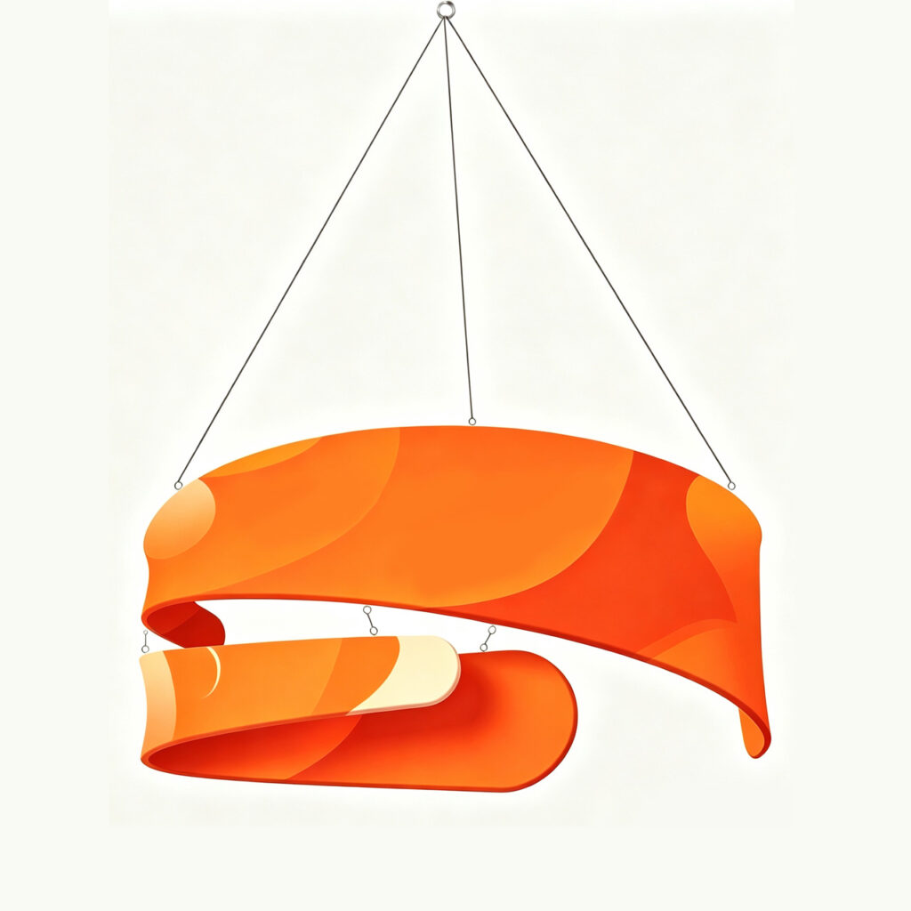 Swirl Hanging Banner | Custom Sky Hanging Displays