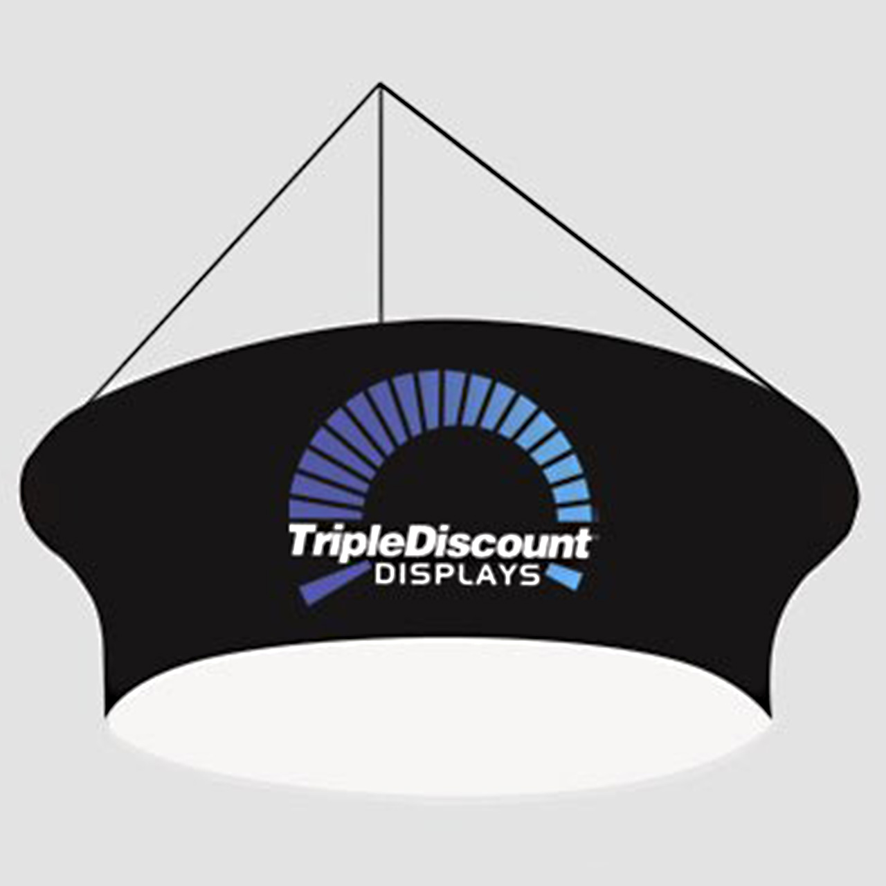 Tapered Round Hanging Banner | Sky Hanging Fabric Displays