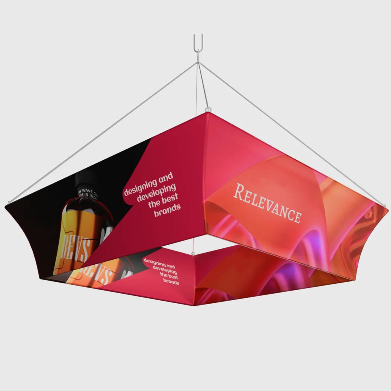 Tapered Square Hanging Banner | Trade Show Sky Hanging Displays