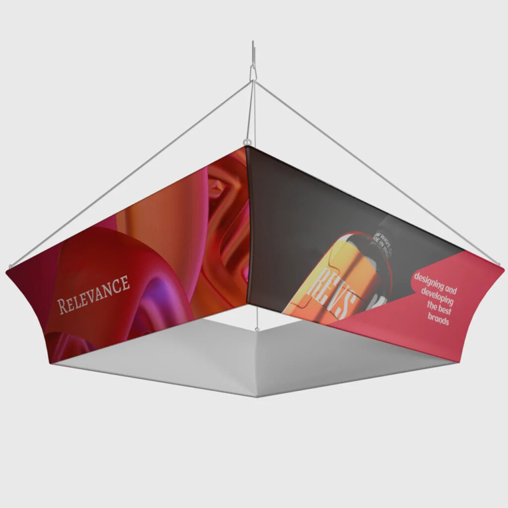 Tapered Square Hanging Banner | Trade Show Sky Hanging Displays