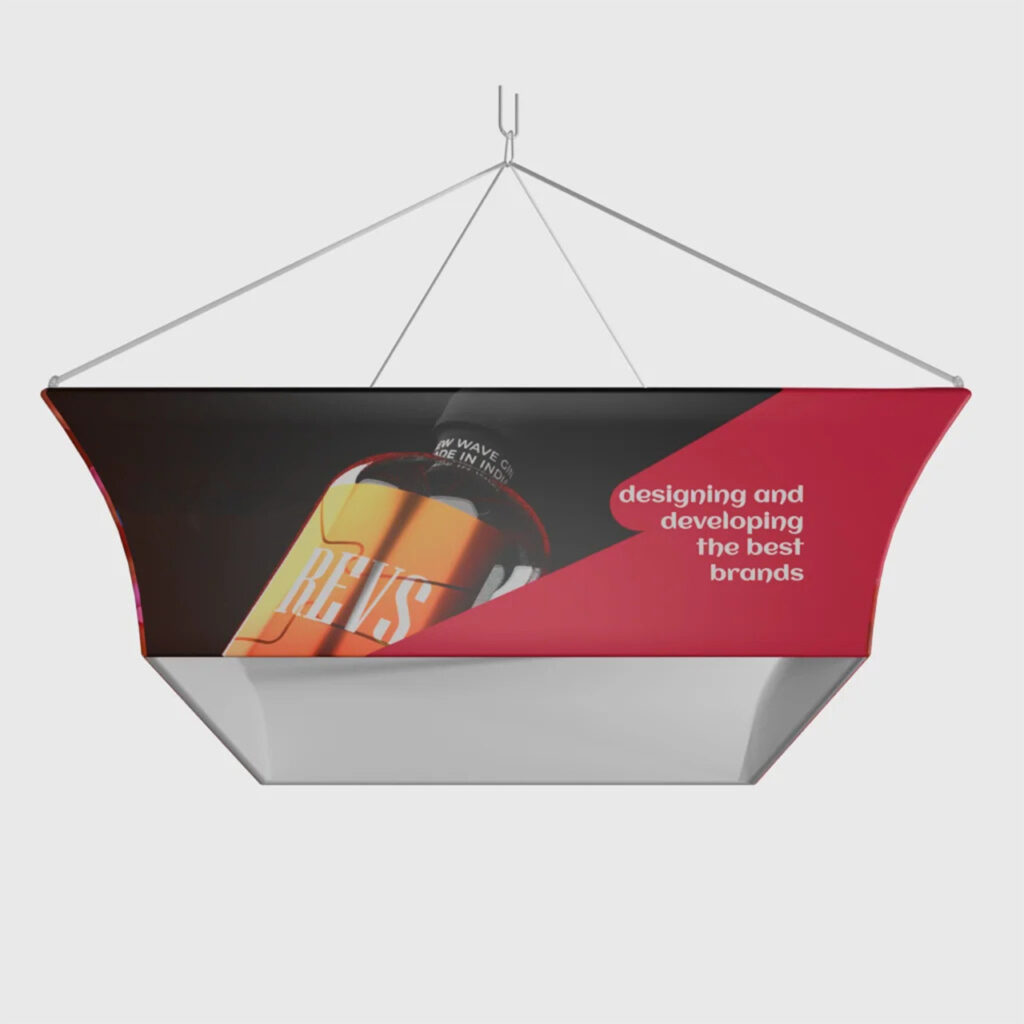 Tapered Square Hanging Banner | Trade Show Sky Hanging Displays