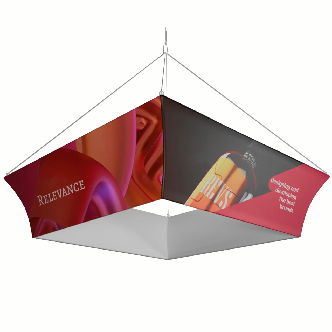 Tapered Square Hanging Banner | Trade Show Sky Hanging Displays