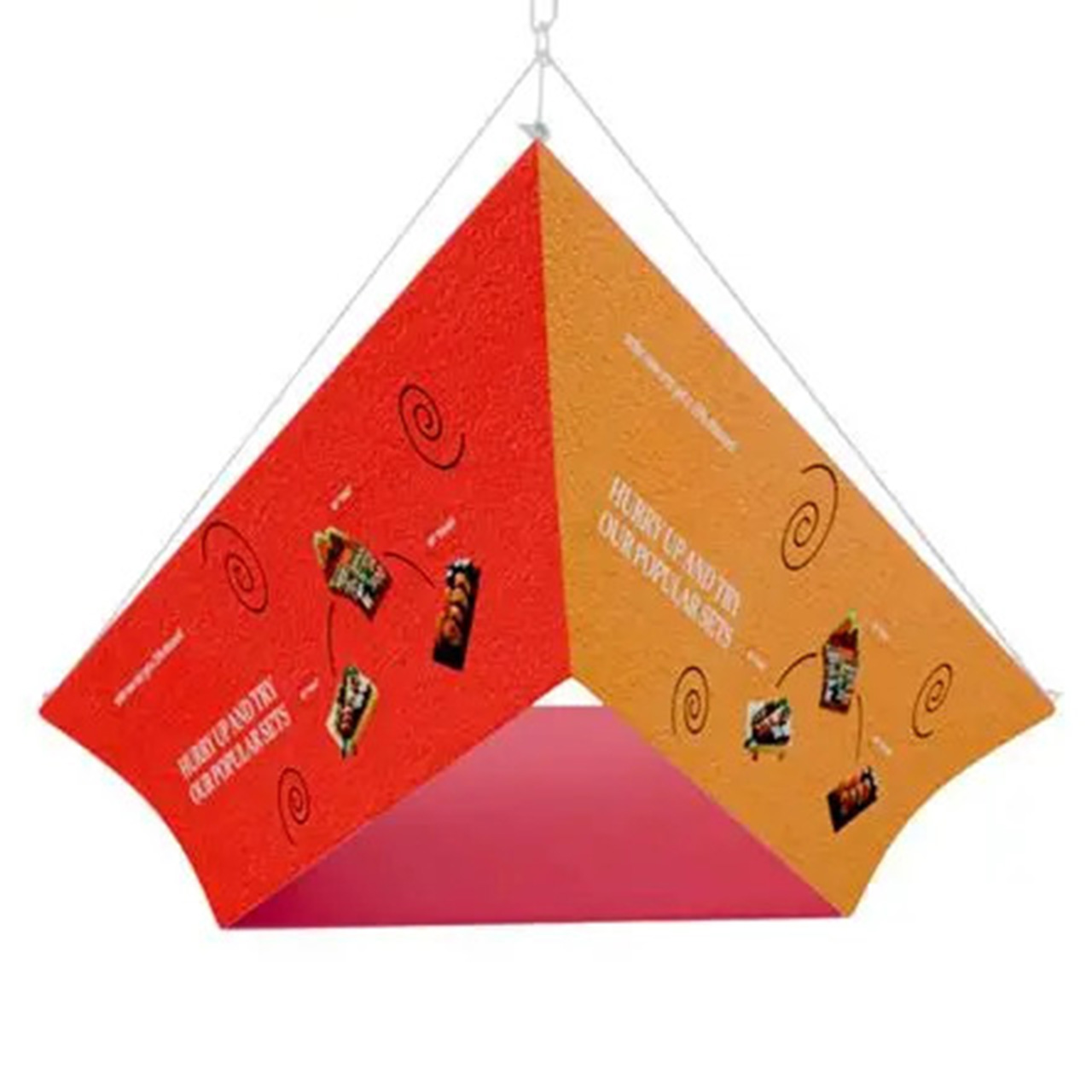 Tapered Triangle Hanging Banner | Exhibition Sky Hanging Displays