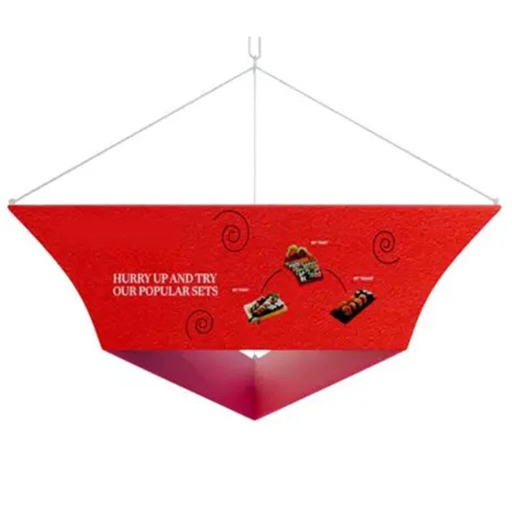 Tapered Triangle Hanging Banner | Exhibition Sky Hanging Displays
