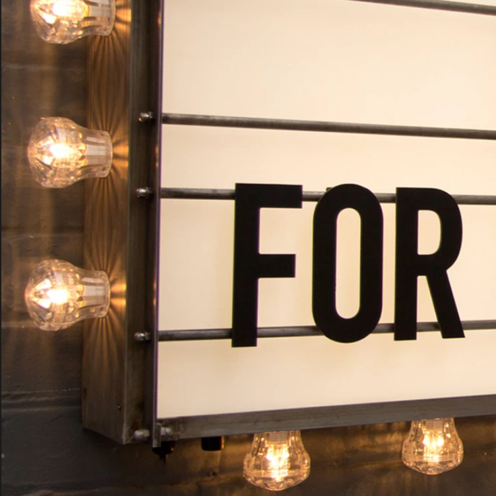 Vintage Cinema Readograph Lightbox Sign | Cinema Marquee Letter Board