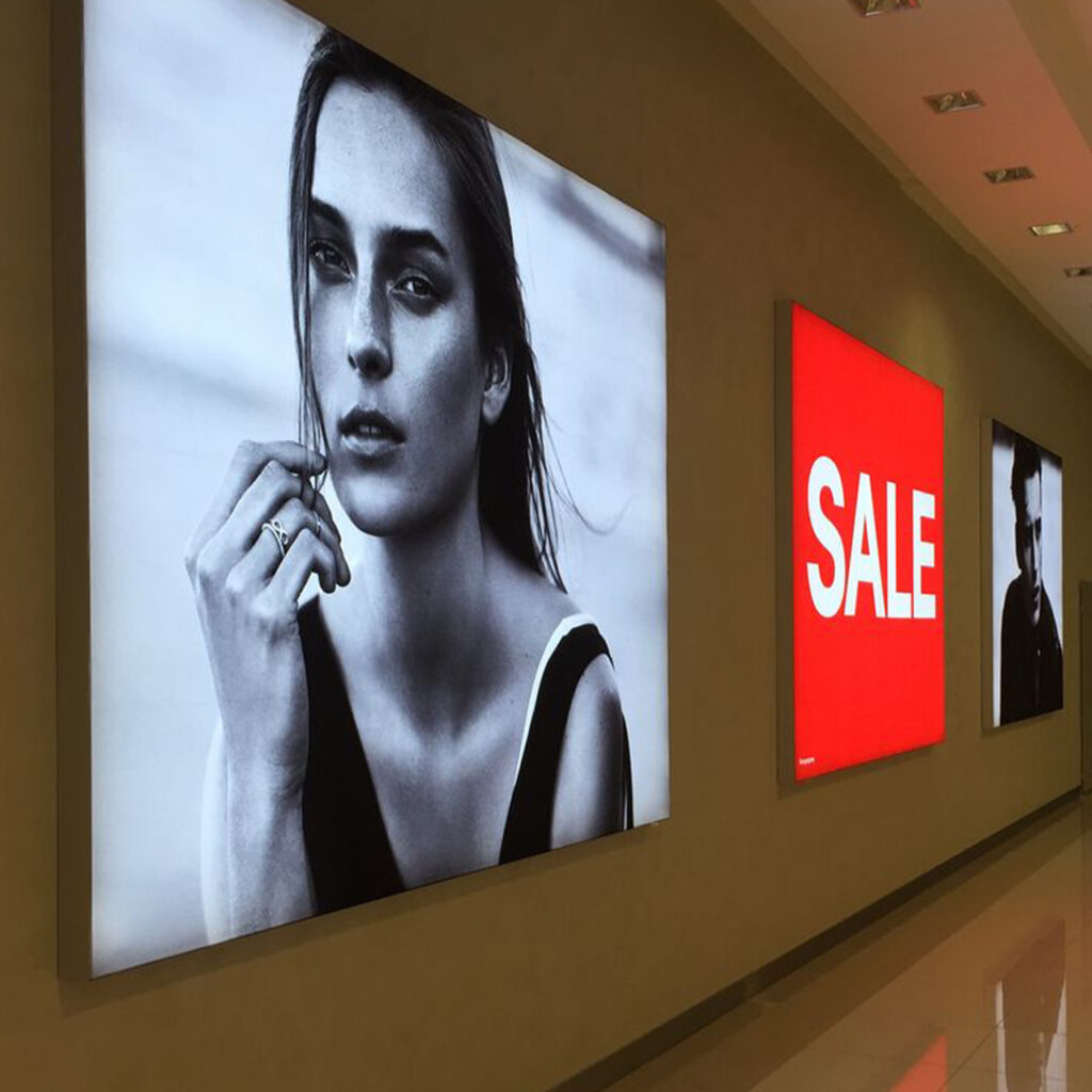 Wall Mounted LED SEG Fabric Lightbox | 60/80/100/120mm