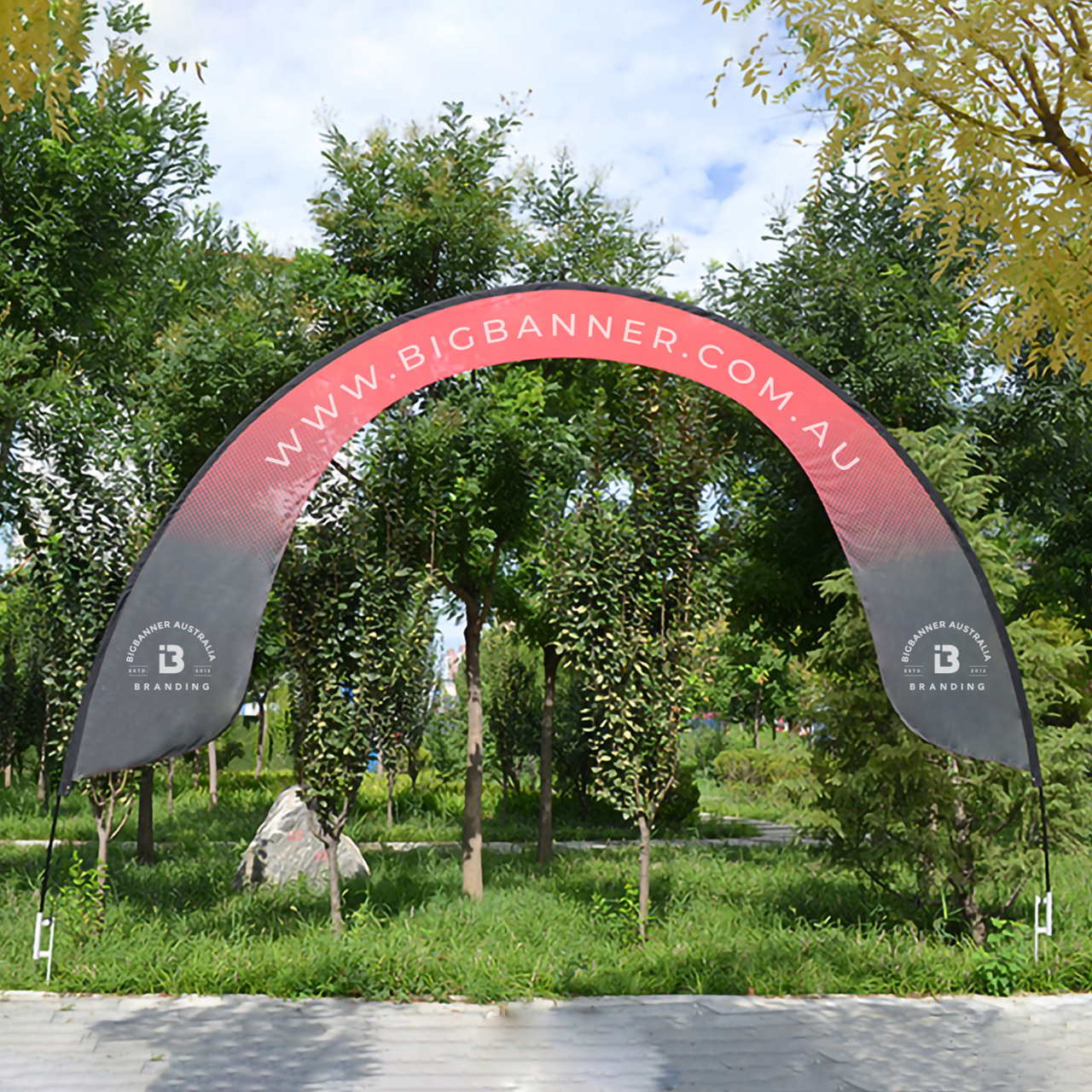 Arch Banner Flag - Sports & Event Gateway | Custom Promotional Arch Flag