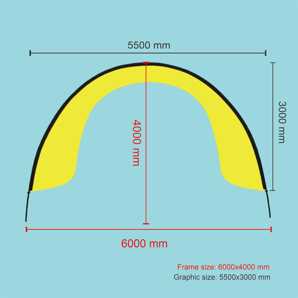 Arch Banner Flag - Sports &amp; Event Gateway | Custom Promotional Arch Flag