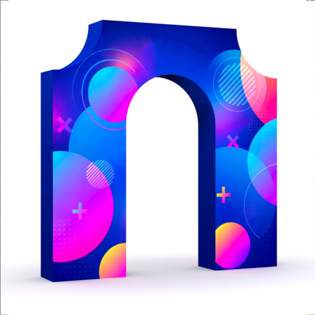 3D Triumphal Archway Display | Architectural Entrance &amp; Media Wall