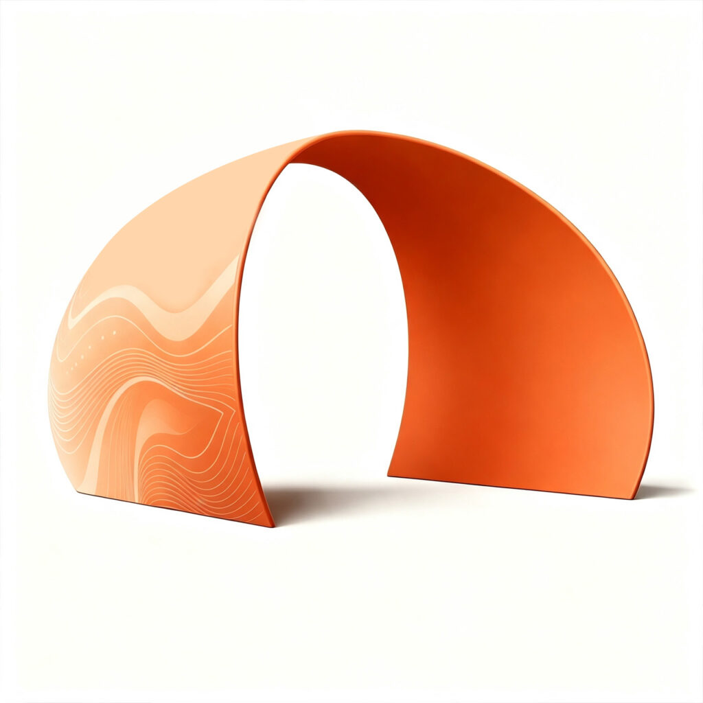 Tapered Curved Fabric Arch Display | Tension Fabric Entrance Portal
