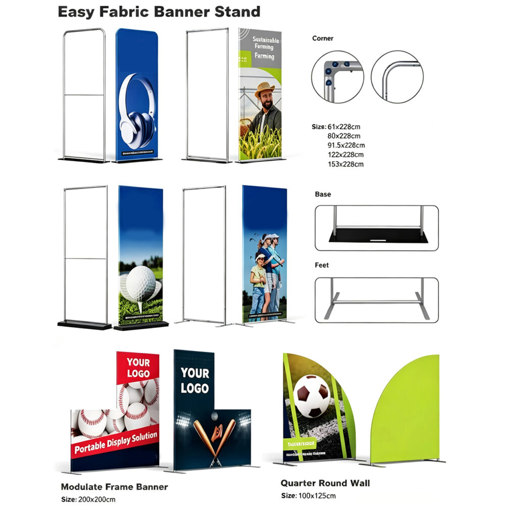 Custom Shaped Tension Fabric Display Stands &amp; Accessories