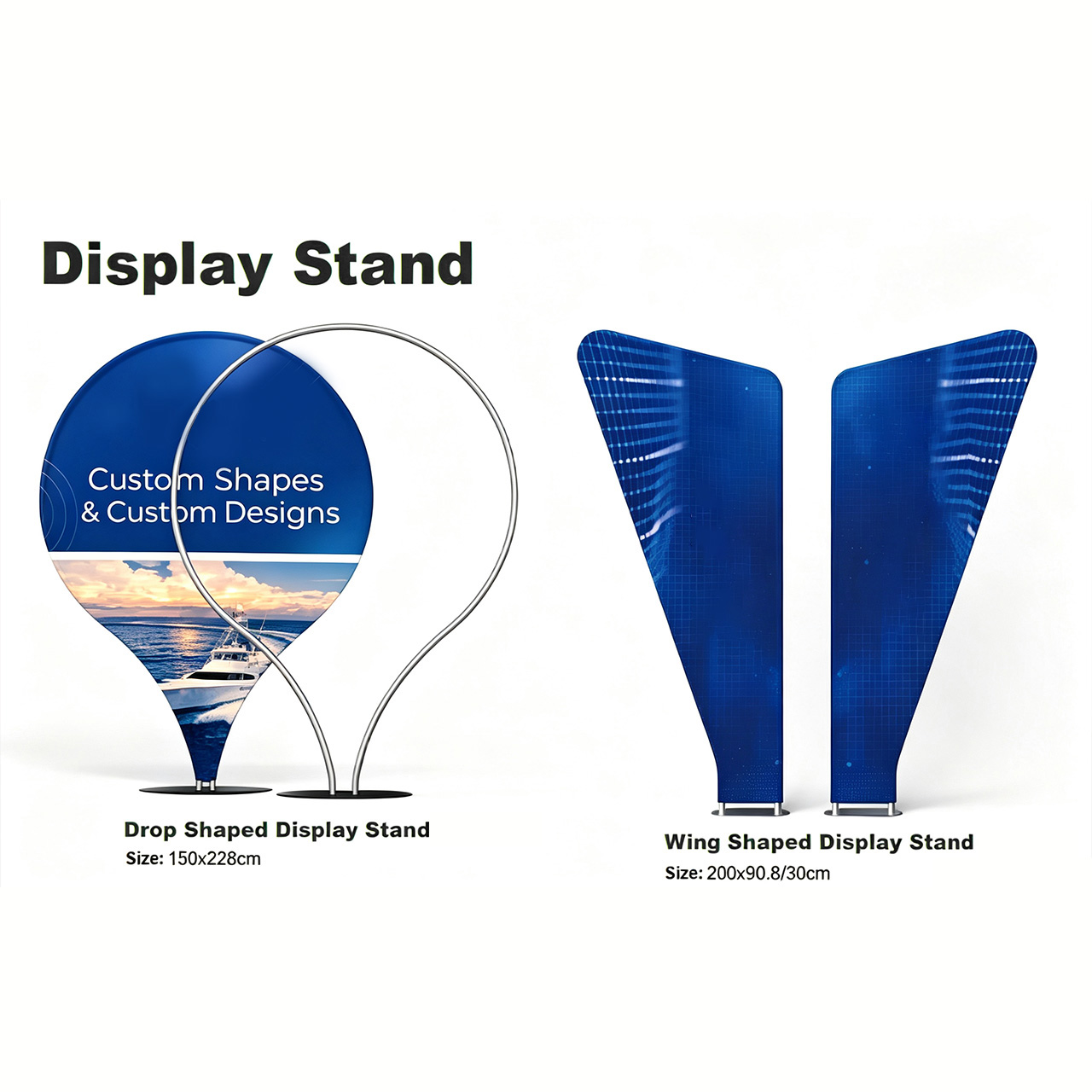 Custom Shaped Tension Fabric Display Stands &amp; Accessories