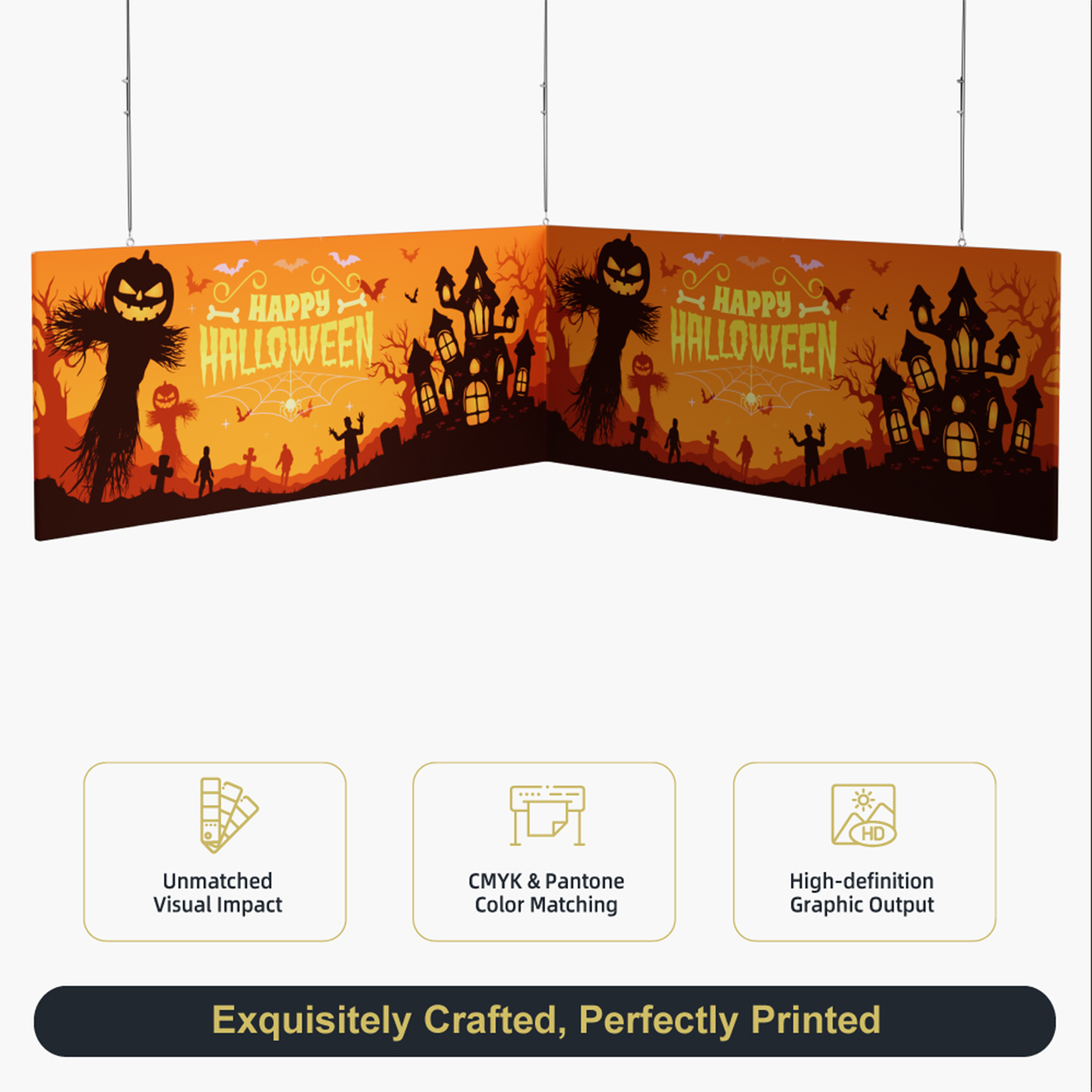 L-Shaped Hanging Banner | Sky Hanging Fabric Displays