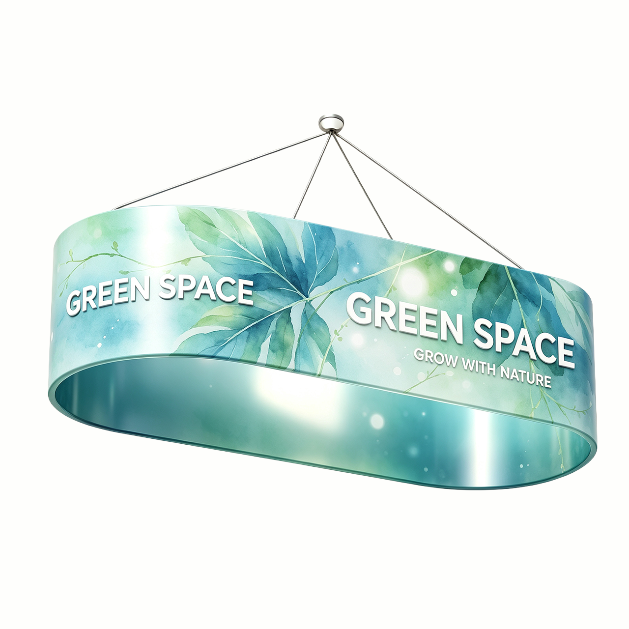 Racetrack Hanging Banner | Sky Hanging Fabric Displays