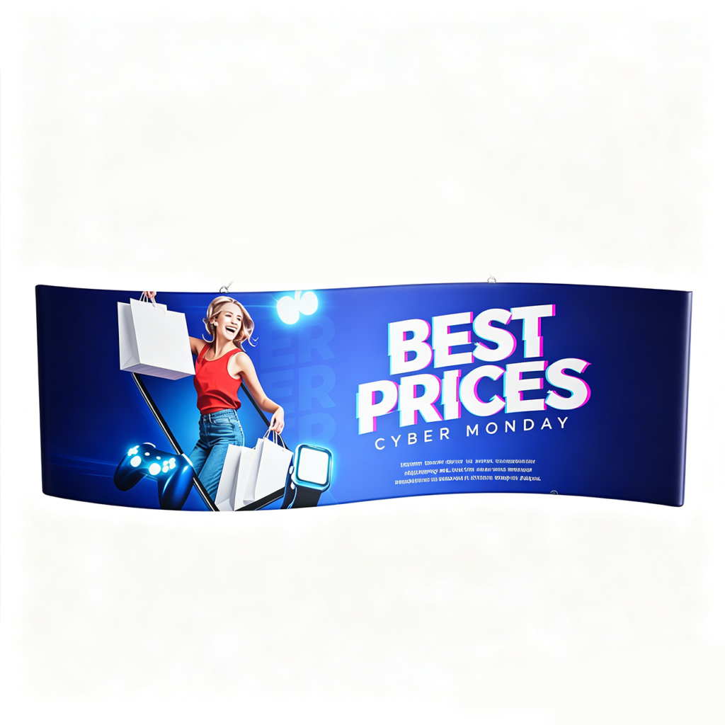 S-Shaped Hanging Banner | Custom Sky Hanging Displays