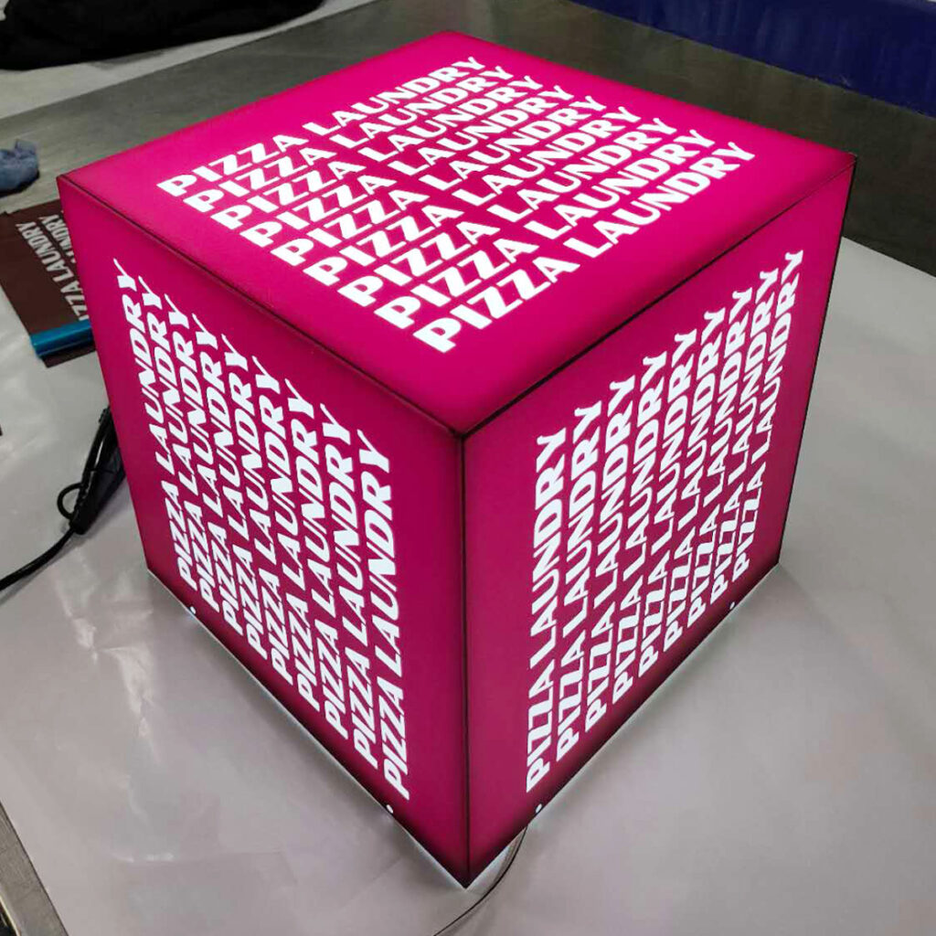 Acrylic Fabricated LED Cube Light Boxes