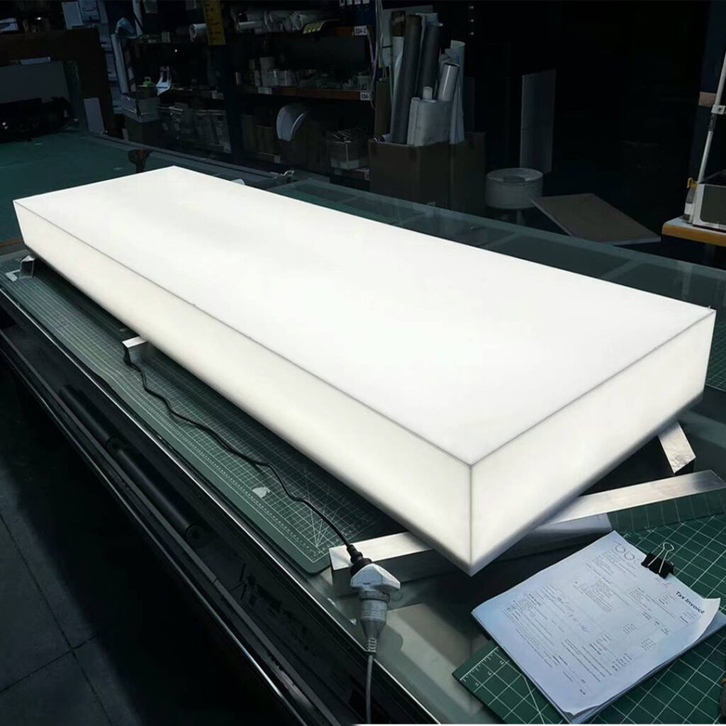 Acrylic Fabricated LED Cube Light Boxes