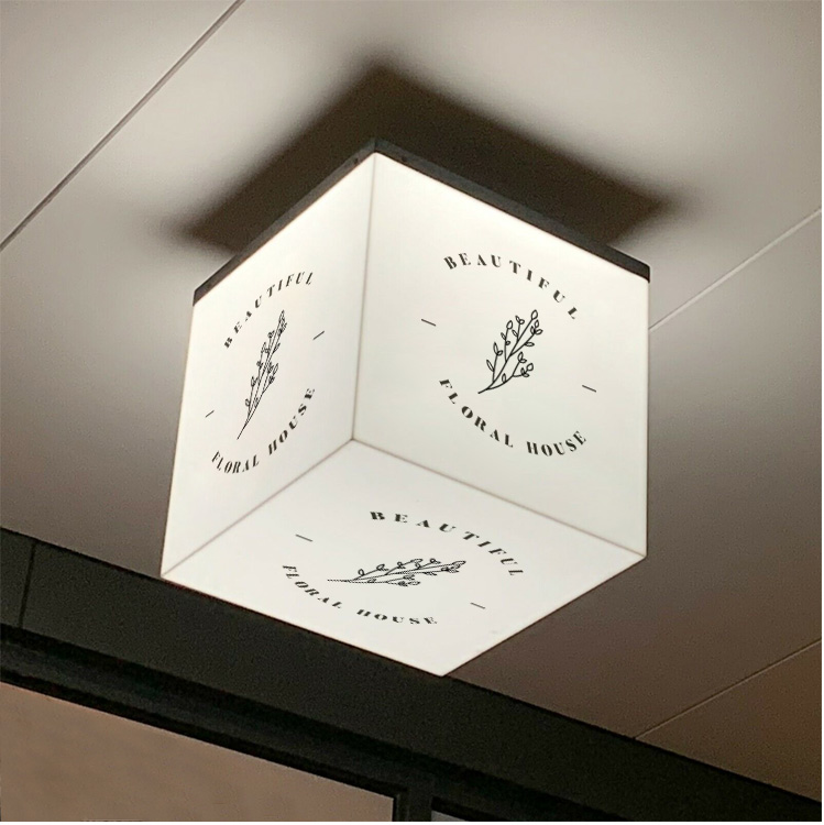 Acrylic Fabricated LED Cube Light Boxes