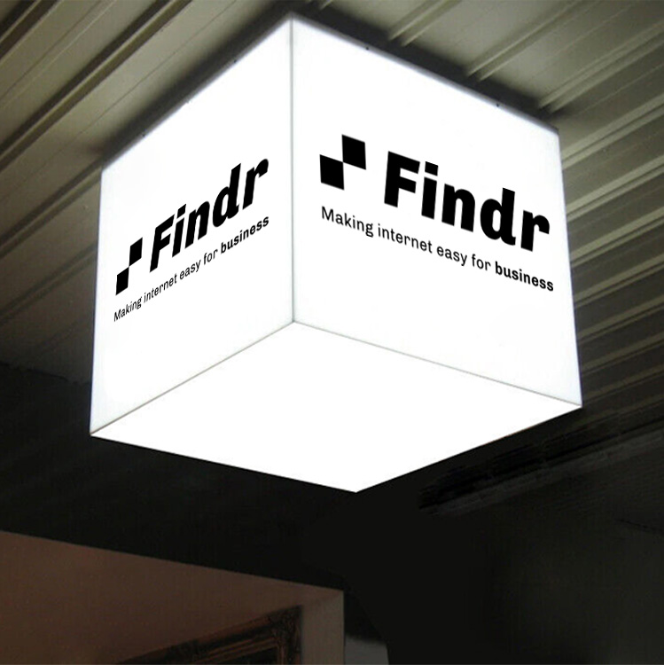 Acrylic Fabricated LED Cube Light Boxes