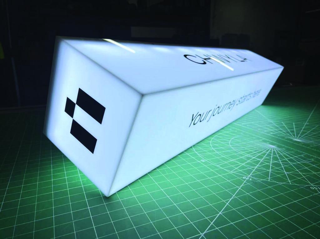Acrylic Fabricated LED Cube Light Boxes