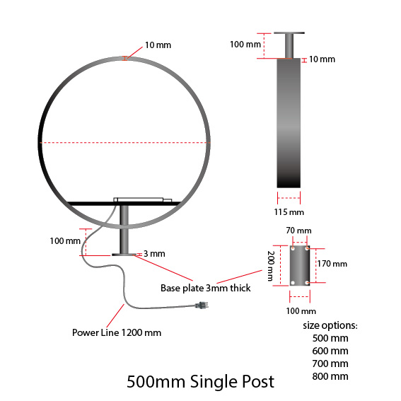 Double Sided Aluminum Blade Sign | Single Post