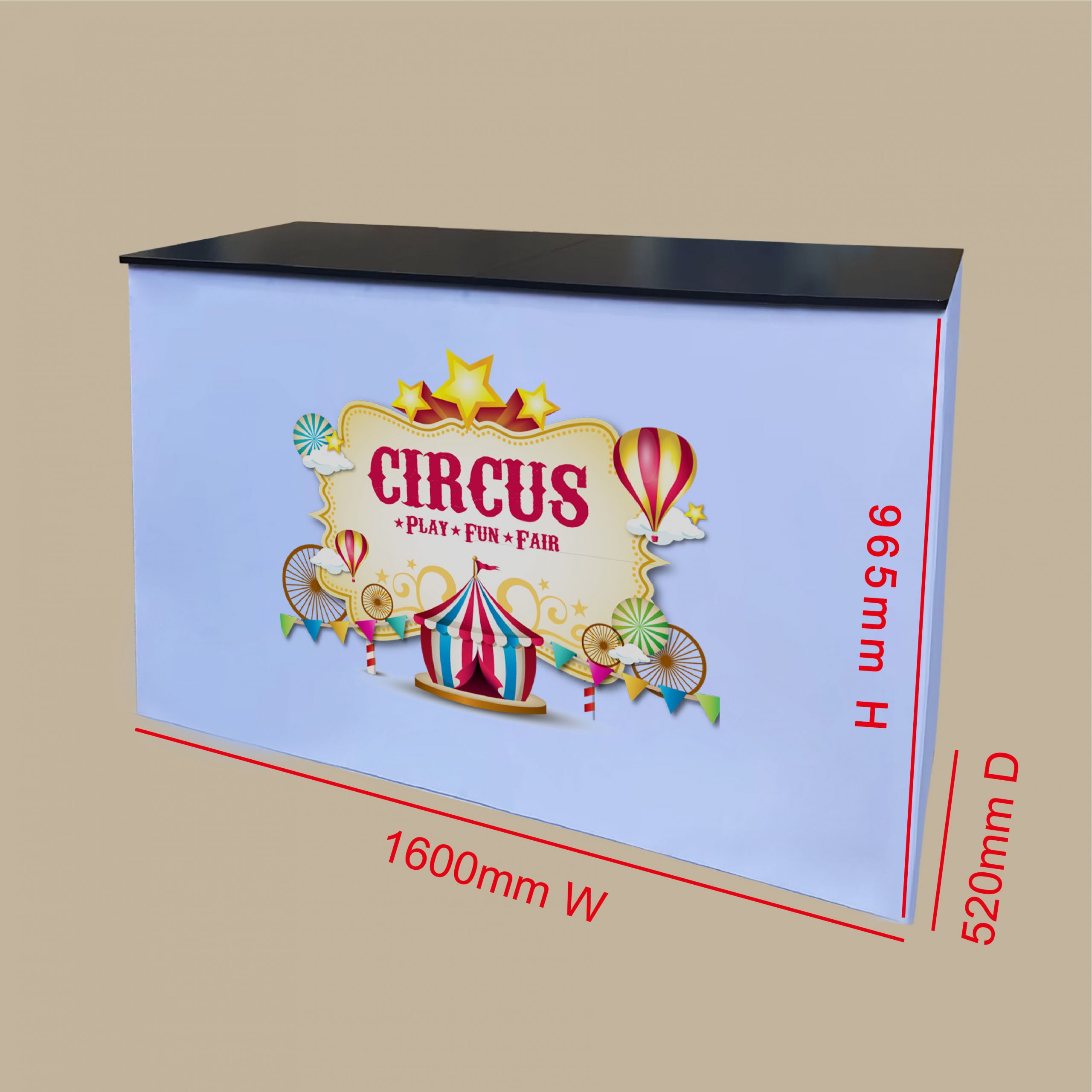 Large Fabric Portable Promotional Table