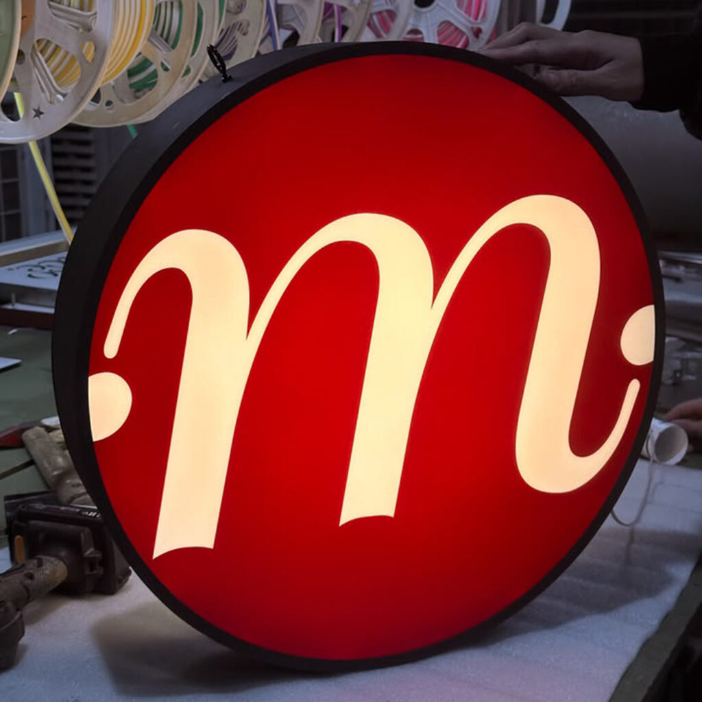 Single Side Aluminium Light Box | Circle Light Box