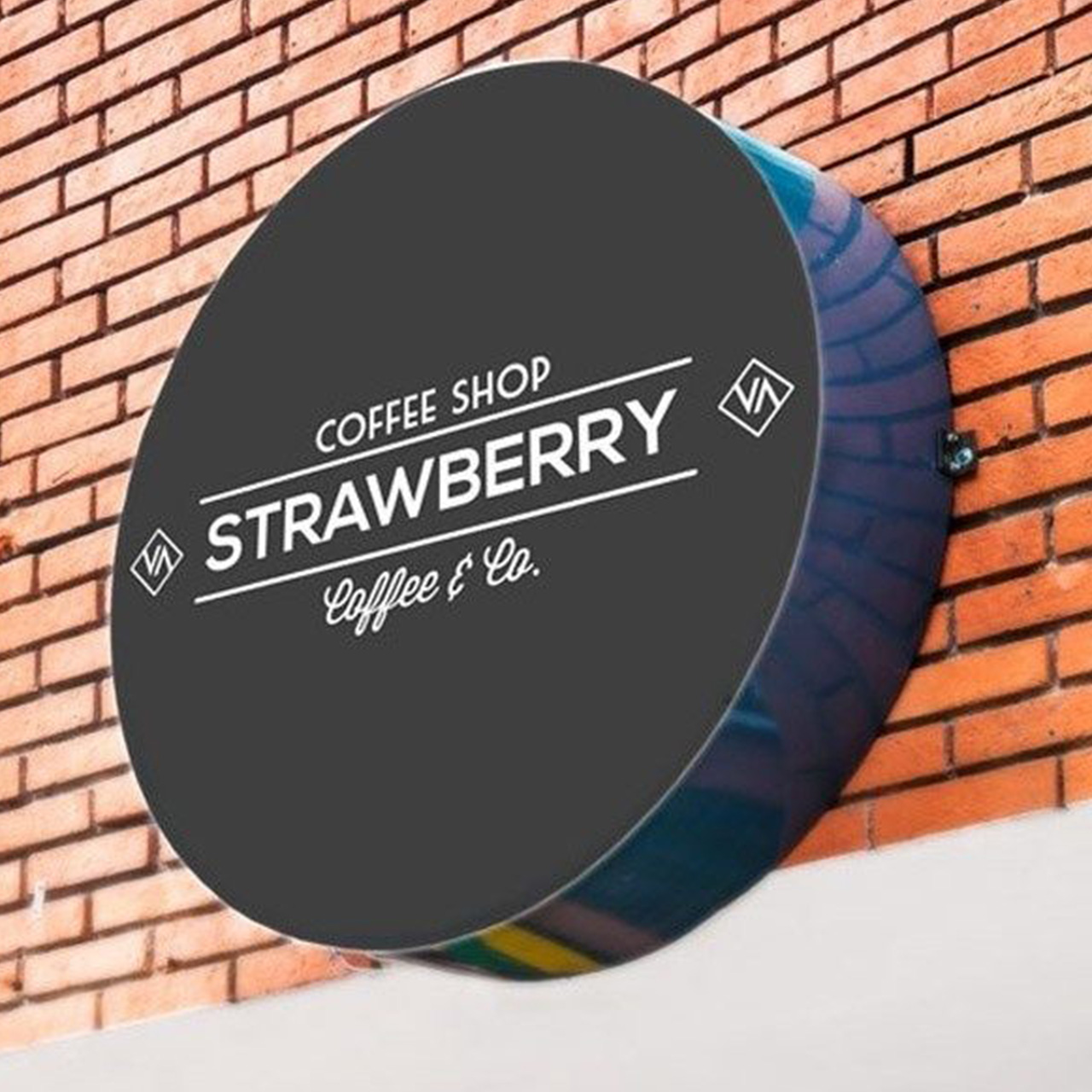 Single Side Aluminium Light Box | Circle Light Box